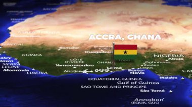 Accra GHANA 'dan Bogot KOLOMBIA' ya bayrak iğneli uçuş