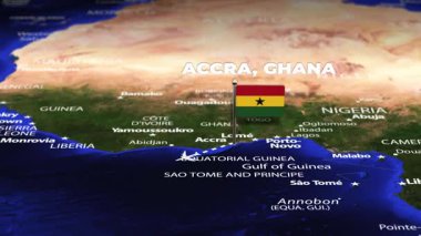 Accra GHANA 'dan Buenos Aires ARGENTINA' ya bayrak iğneleriyle uçuş