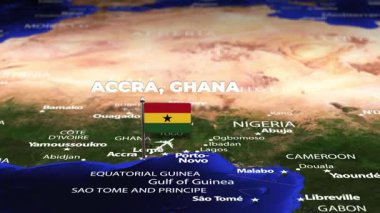 Accra GHANA 'dan Chisinau MOLDOVA' ya bayrak iğneli uçuş