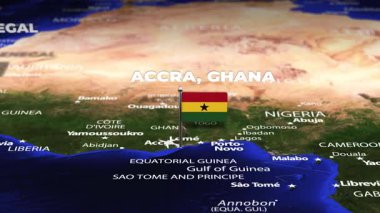 Accra GHANA 'dan Dakar SENEGAL' e bayrak iğneleriyle uçuş