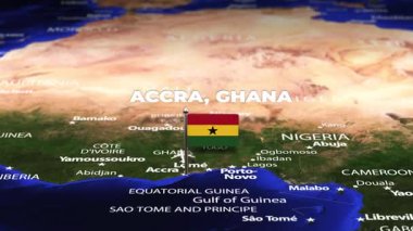 Accra GHANA 'dan Dublin' e bayrak iğneleriyle uçuş
