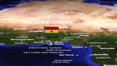 Accra GHANA 'dan Gitega BURUNDI' ye bayrak iğneleriyle uçuş