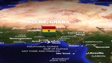 Accra GHANA 'dan Juba Güney Sudan' a bayrak iğneli uçuş