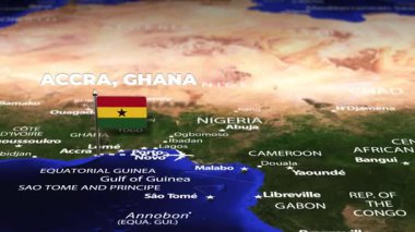 Accra GHANA 'dan Kuala Lumpur Malezya' ya bayrak iğneli uçuş