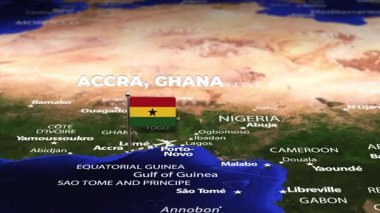 Accra GHANA 'dan Kuveyt Şehri' ne bayrak iğneleriyle uçuş