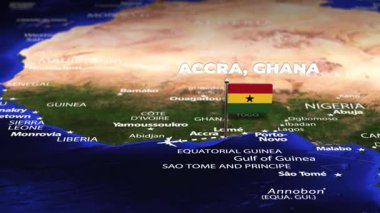 Accra GHANA 'dan Lima Peru' ya bayrak iğneleriyle uçuş