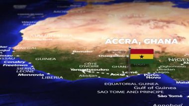 Accra GHANA 'dan Los Angeles' a bayrak rozetleriyle uçuş