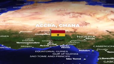 Accra GHANA 'dan Madrid' e bayrak iğneli uçuş