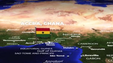 Accra GHANA 'dan Muscat OMAN' a bayrak iğneli uçuş