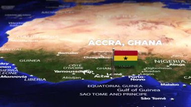 Accra GHANA 'dan New York' a bayrak rozetleriyle uçuş