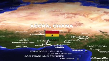 Accra GHANA 'dan Oslo' ya bayrak iğneleriyle uçuş