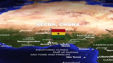 Accra GHANA 'dan Rabat MoroCCO' ya bayrak iğneleriyle uçuş