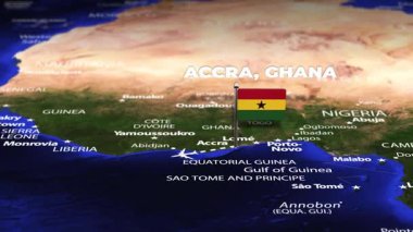 Accra GHANA 'dan Sucre BOLIVIA' ya bayrak iğneli uçuş