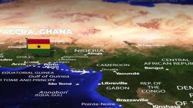 Accra GHANA 'dan Sydney' e bayrak iğneli uçuş