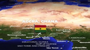 Accra GHANA 'dan Tallinn Estonya' ya bayrak iğneleriyle uçuş