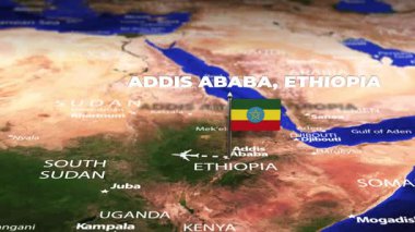 Addis Ababa ETHIOPIA 'dan Banjul GAMBIA' ya bayrak iğneli uçuş