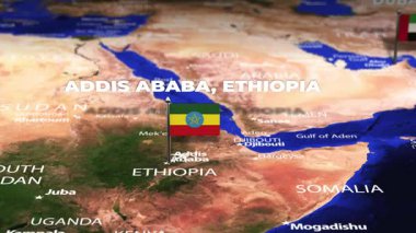 Addis Ababa ETHIOPIA 'dan Dubai' ye bayrak iğneleriyle uçuş