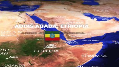 Addis Ababa ETHIOPIA 'dan Dushanbe TAJIKISTAN' a bayrak iğneleriyle uçuş