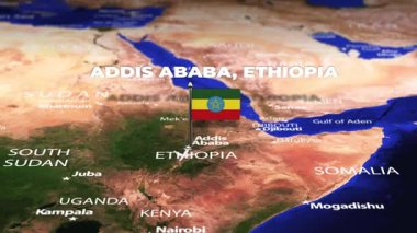 Addis Ababa ETHIOPIA 'dan Harare ZIMBABWE' ye bayrak iğneleriyle uçuş
