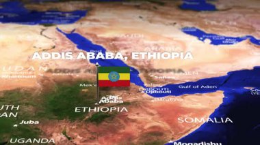 Addis Ababa ETHIOPIA 'dan Kabil AfghANISTAN' a bayrak iğneli uçuş