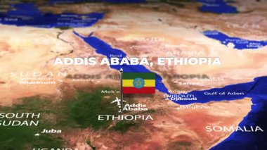 Addis Ababa ETHIOPIA 'dan bayrak iğneli Kyiv UKRAINE' a uçuş