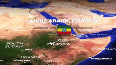 Addis Ababa ETHIOPIA 'dan LUANDA ANGOLA' ya bayrak iğneli uçuş