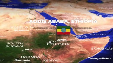 Addis Ababa ETHIOPIA 'dan Malabo Ekvator Guinea' ya bayrak iğneli uçuş