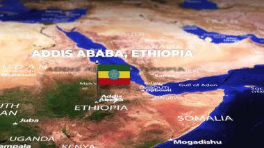 Addis Ababa ETHIOPIA 'dan Mumbai Hindistan' a bayrak iğneleriyle uçuş