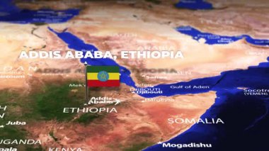 Addis Ababa ETHIOPIA 'dan Naypyidaw MYANMAR' a bayrak iğneleriyle uçuş