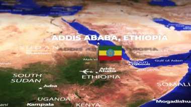 Addis Ababa ETHIOPIA 'dan Niamey NIGER' e bayrak iğneli uçuş