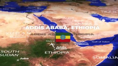 Flight From Addis Ababa ETHIOPIA to Riga LATVIA with flag pins