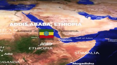Addis Ababa ETHIOPIA 'dan Thimphu BHUTAN' a bayrak iğneli uçuş