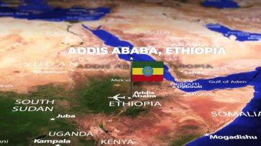 Addis Ababa ETHIOPIA 'dan Abuja NIGERIA' ya bayrak iğneli uçuş