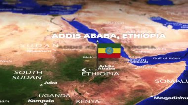 Addis Ababa ETHIOPIA 'dan Accra GHANA' ya bayrak iğneleriyle uçuş