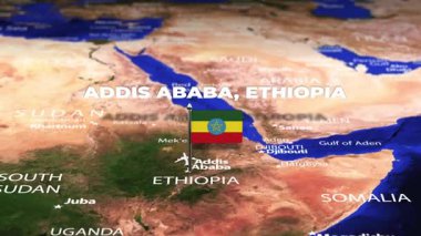 Addis Ababa ETHIOPIA 'dan Ankara' ya bayrak iğneleriyle uçuş