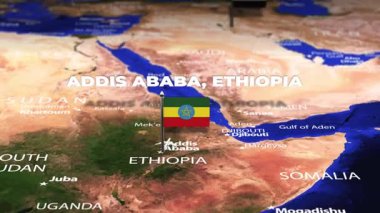 Addis Ababa ETHIOPIA 'dan Bağdat IRAQ' a bayrak iğneleriyle uçuş