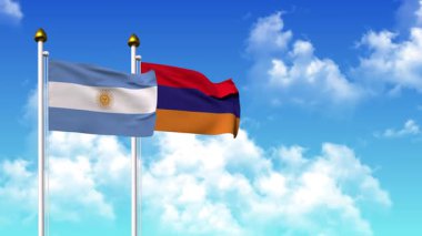 Kutupta alfa ile birlikte ARGENTINA ve ARMENIA bayrakları sallanıyor