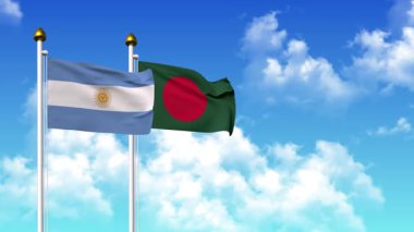 Kutupta alfa ile birlikte ARGENTINA ve BANGLADESH bayrakları dalgalanıyor