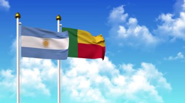 Kutupta alfa ile birlikte ARGENTINA ve BENIN bayrakları dalgalanıyor