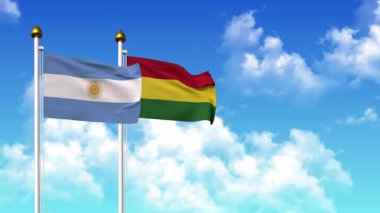 Kutupta alfa ile birlikte ARGENTINA ve BOLIVIA bayrakları sallanıyor