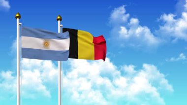 Kutupta alfa ile birlikte ARGENTINA ve Çad 'ın bayrakları dalgalanıyor