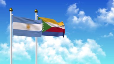 Kutupta alfa ile birlikte ARGENTINA ve COMOROS bayrakları dalgalanıyor