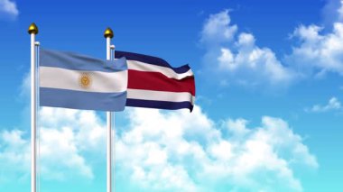 Kutuplarda alfa ile birlikte ARGENTINA ve COSTA RICA bayrakları dalgalanıyor