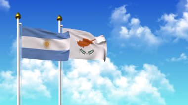 Kutupta alfa ile birlikte ARGENTINA ve CYPRUSS bayrakları dalgalanıyor