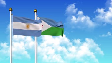 Kutupta alfa ile birlikte ARGENTINA ve DJIBOUTI bayrakları dalgalanıyor