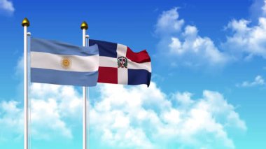 Kutupta alfa ile birlikte ARGENTINA ve DOMINICAN REPUBLIC bayrakları dalgalanıyor