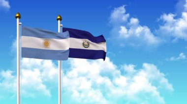 Kutupta alfa ile birlikte ARGENTINA ve EL SALVADOR bayrakları dalgalanıyor