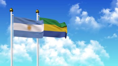 Kutupta alfa ile birlikte ARGENTINA ve GABON bayrakları dalgalanıyor