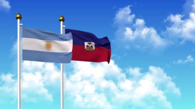 Kutupta alfa ile birlikte ARGENTINA ve HAITI bayrakları dalgalanıyor