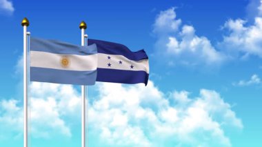 Kutupta alfa ile birlikte ARGENTINA ve HONDURAS bayrakları dalgalanıyor